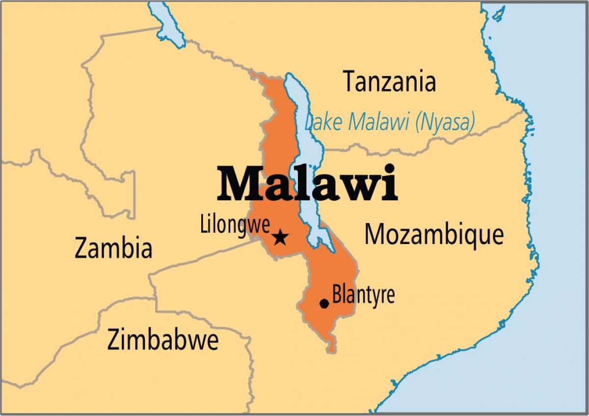 แผนที่ของ world. kgm มาลาวี name