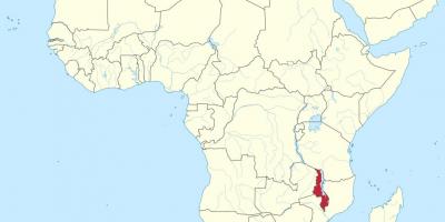 แผนที่ของแอฟริกาแสดมาลาวี name